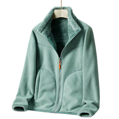 Double-Sided Polar Fleece Thick Warm Outdoor Sweater Coat