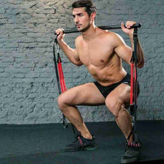 Pilates Bar Kit with Resistance Bands Home Workout