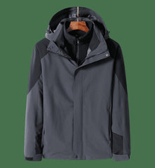 Three-in-One Waterproof Work Jacket with Removable Thermal Liner