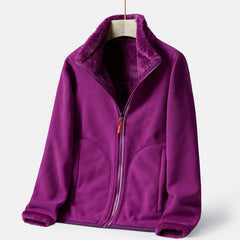 Double-Sided Polar Fleece Thick Warm Outdoor Sweater Coat