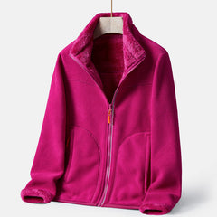 Double-Sided Polar Fleece Thick Warm Outdoor Sweater Coat