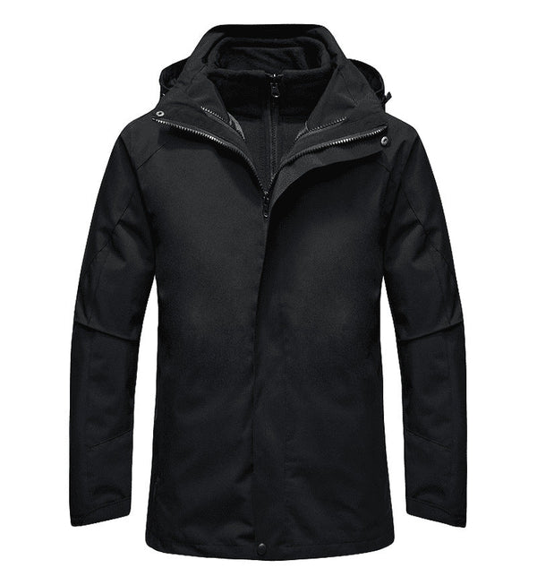 Three-in-One Waterproof Work Jacket with Removable Thermal Liner