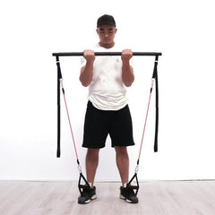 Pilates Bar Kit with Resistance Bands Home Workout