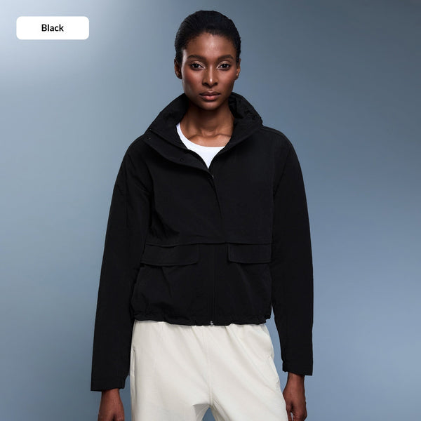 Women's Water-Resistant Stowable Hooded Outdoor Casual Jacket Lightweight