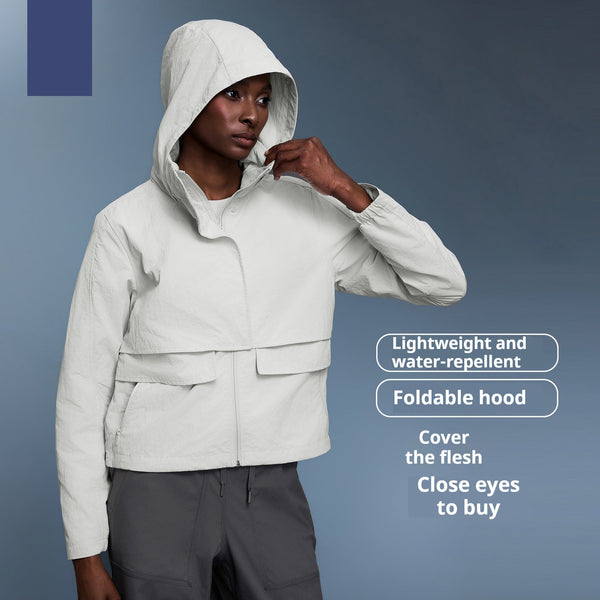Women's Water-Resistant Stowable Hooded Outdoor Casual Jacket Lightweight
