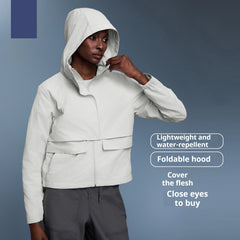 Women's Water-Resistant Stowable Hooded Outdoor Casual Jacket Lightweight
