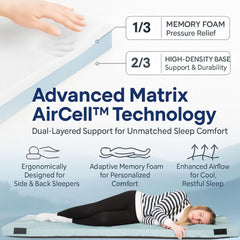 Matrix Air-Cell Memory Foam Camping Mattress Sleeping Pad Comfortable
