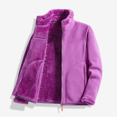 Double-Sided Polar Fleece Thick Warm Outdoor Sweater Coat