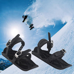 Mini Portable Adjustable Ski Boots with Double-Board Straps Outdoor