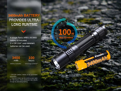 PD35R Compact Rechargeable Tactical LED Flashlight High Performance