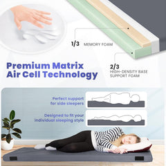 Matrix Air-Cell Memory Foam Camping Mattress Sleeping Pad Comfortable