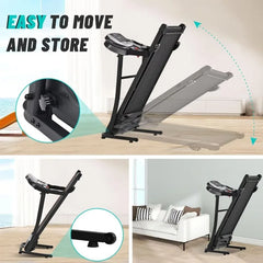 Merax Electric Folding Treadmill with Speakers Home Fitness