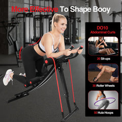 Foldable Ab Machine Core Trainer LCD Display