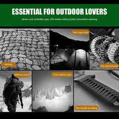 7-Core 550 Paracord Rope 4mm Polyester Survival Cord Outdoor