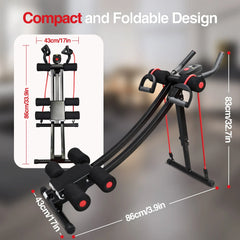 Foldable Ab Machine Core Trainer LCD Display