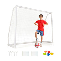 Portable Soccer Goal Net with Ground Stakes Cones