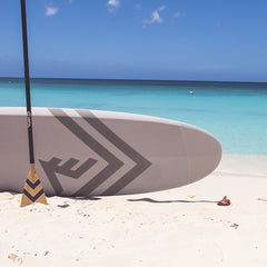 Carbon Fiberglass Adjustable Paddle with ABS Edge Bamboo Finish