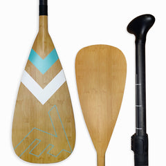 Carbon Fiberglass Adjustable Paddle with ABS Edge Bamboo Finish