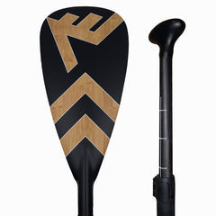 Carbon Fiberglass Adjustable Paddle with ABS Edge Bamboo Finish