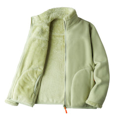 Double-Sided Polar Fleece Thick Warm Outdoor Sweater Coat