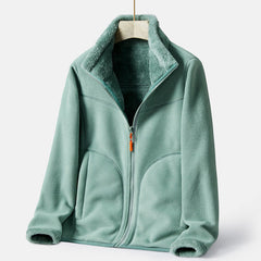 Double-Sided Polar Fleece Thick Warm Outdoor Sweater Coat