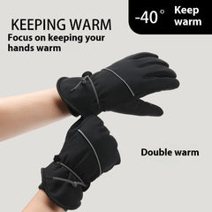 Warm Fleece-Lined Thickened Ski Riding Winter Gloves Outdoor