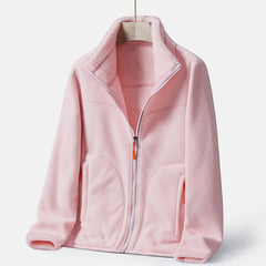 Double-Sided Polar Fleece Thick Warm Outdoor Sweater Coat