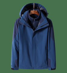Three-in-One Waterproof Work Jacket with Removable Thermal Liner