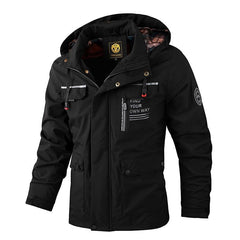 Men's Waterproof Windproof Hooded Winter Outdoor Softshell Jacket Breathable
