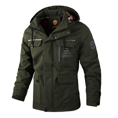 Men's Waterproof Windproof Hooded Winter Outdoor Softshell Jacket Breathable