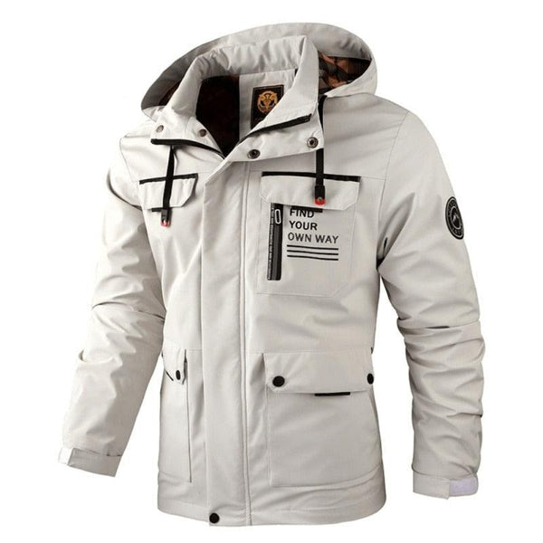 Men's Waterproof Windproof Hooded Winter Outdoor Softshell Jacket Breathable