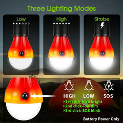 Portable LED Camping Lantern Four-Pack Emergency Hiking Lights