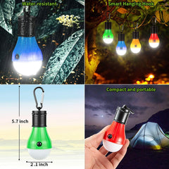 Portable LED Camping Lantern Four-Pack Emergency Hiking Lights