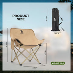 Folding Carbon Steel Camping Chair for Adults and Kids