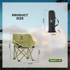 Folding Carbon Steel Camping Chair for Adults and Kids