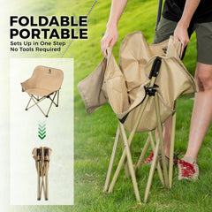 Folding Carbon Steel Camping Chair for Adults and Kids