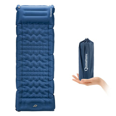 Ultra-Light Inflatable Sleeping Pad with Built-In Pillow Camping