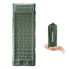 Ultra-Light Inflatable Sleeping Pad with Built-In Pillow Camping