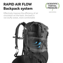 Large Capacity Lightweight Waterproof Hiking Backpack 30-35L Daypack Outdoor