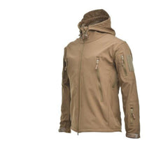Men's Camouflage Waterproof Windproof Tactical Hooded Winter Jacket Large