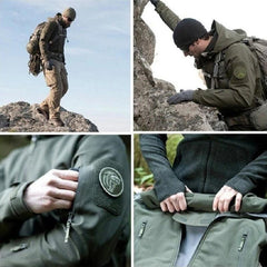 Men's Camouflage Waterproof Windproof Tactical Hooded Winter Jacket Large